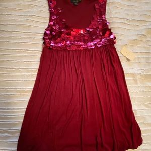 Disco red mini dress